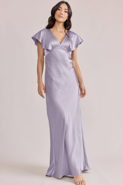 Eden Satin Dress | Made To Order | Light Lavender