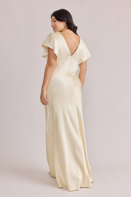 Eden Satin Dress | Made To Order | Yellow