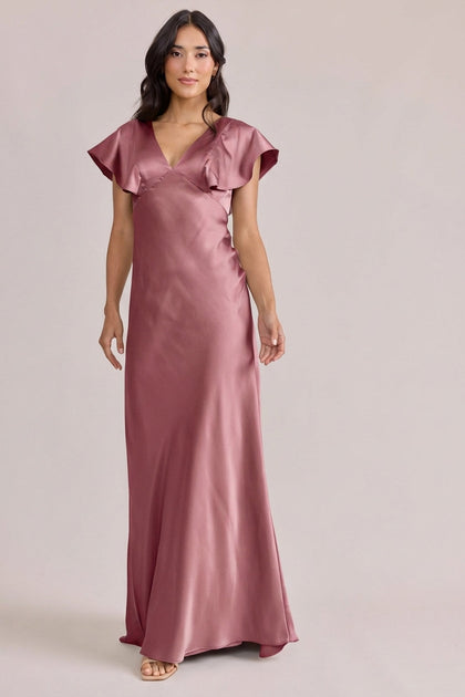 Eden Satin Dress | Made To Order | Raspberry