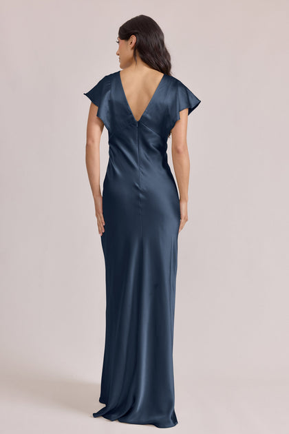 Eden Satin Dress | Made To Order | Romantic Blue