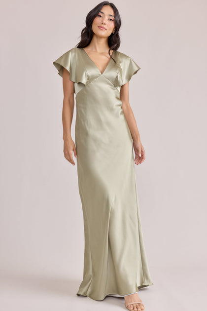 Eden Satin Dress | Made To Order | Silver Sage