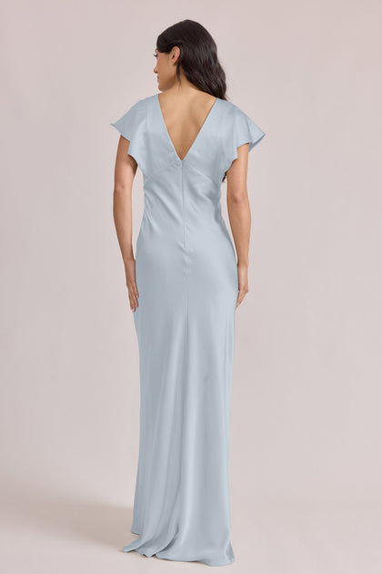 Eden Satin Dress | Made To Order | Sky Blue