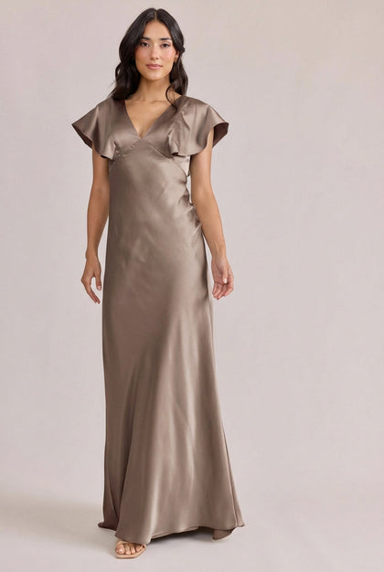 Eden Satin Dress | Made To Order | Truffle