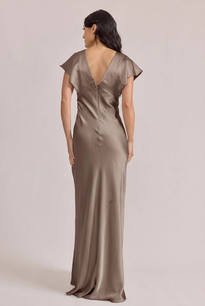 Eden Satin Dress | Made To Order | Truffle