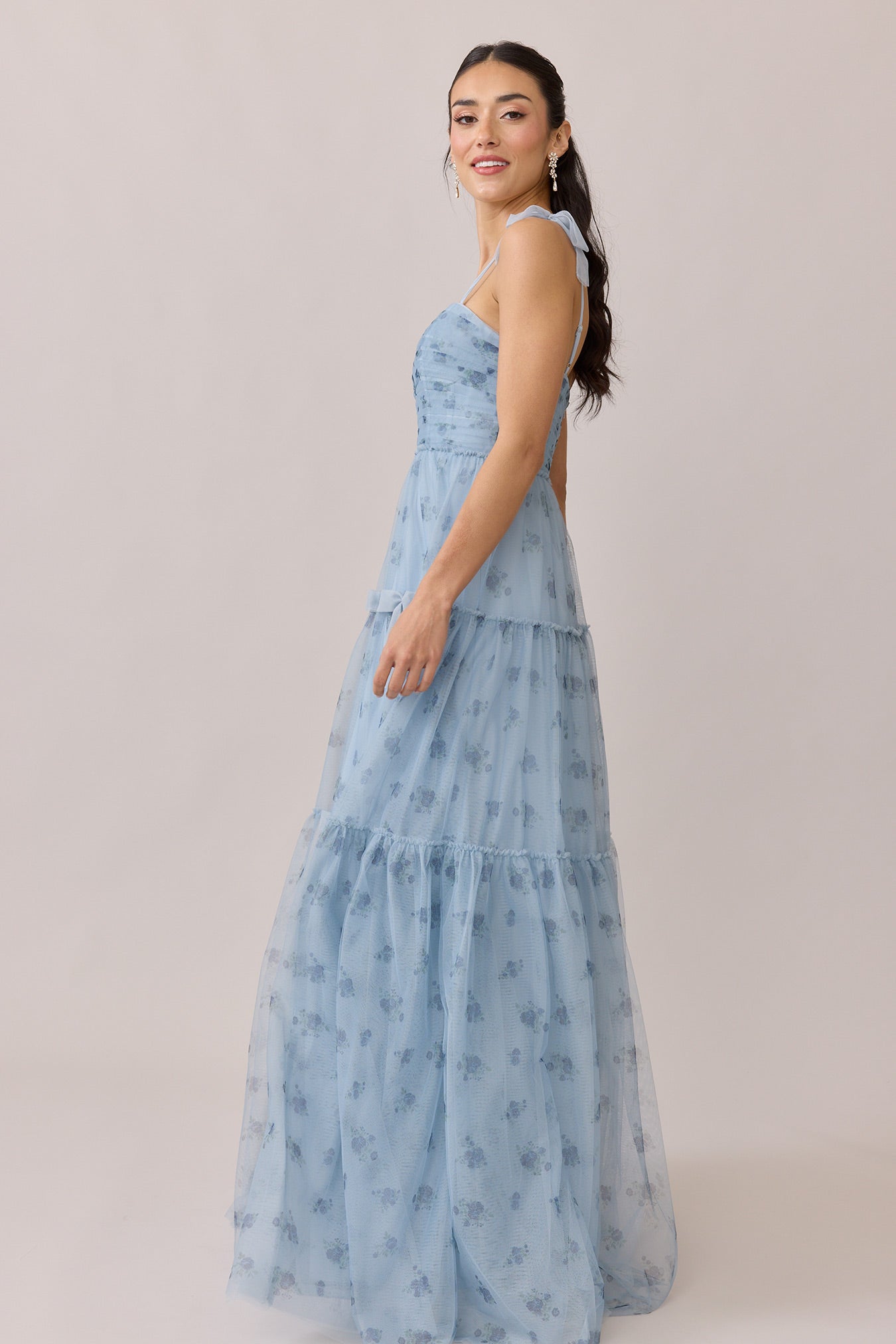 Eloise Tulle Floral Print Dress