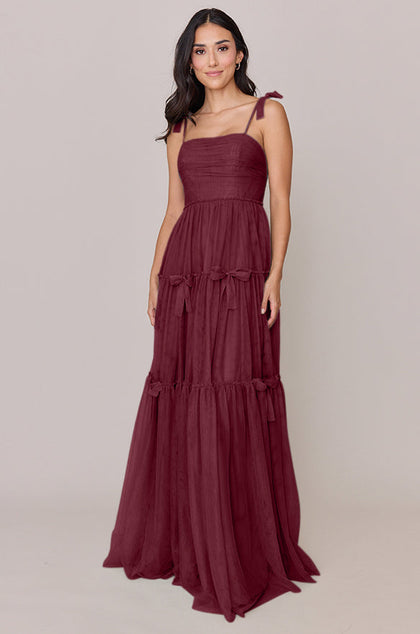 Eloise Tulle Dress | Made To Order | Cabernet