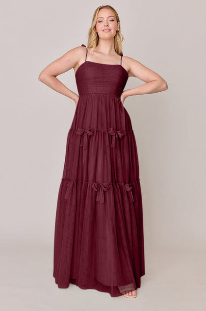 Eloise Tulle Dress | Made To Order | Cabernet