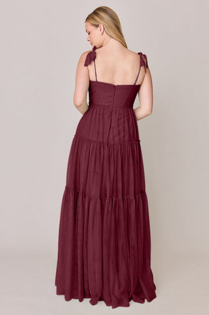 Eloise Tulle Dress | Made To Order | Cabernet