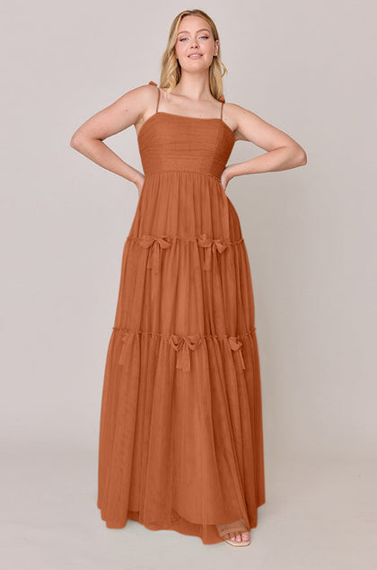 Eloise Tulle Dress | Made To Order | Rust