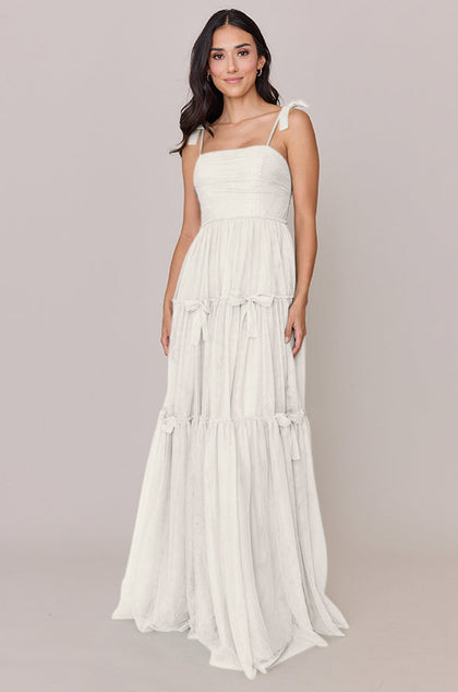 Eloise Tulle Dress | Made To Order | White Pearl