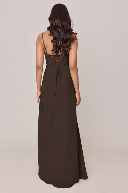 Ember Chiffon Dress | Made To Order | Espresso