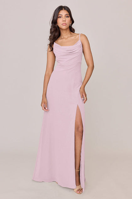 Ember Chiffon Dress | Made To Order | Baby Pink