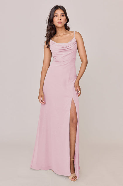 Ember Chiffon Dress | Made To Order | Blush Pink