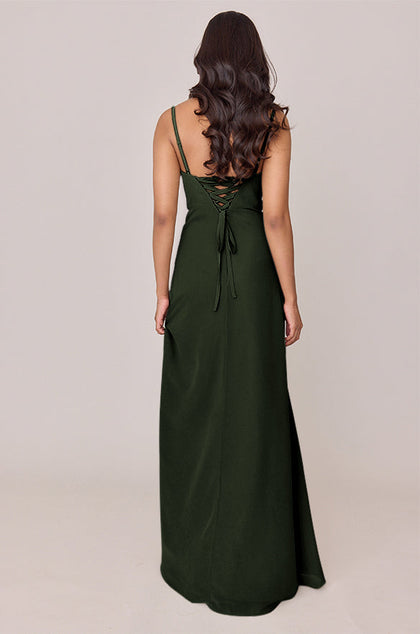 Ember Chiffon Dress | Made To Order | Deep Olive