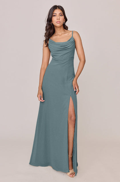 Ember Chiffon Dress | Made To Order | Eucalyptus