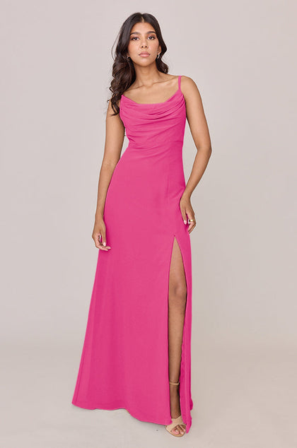 Ember Chiffon Dress | Made To Order | Malibu Pink