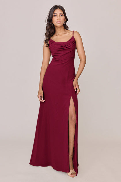Ember Chiffon Dress | Made To Order | Marsala