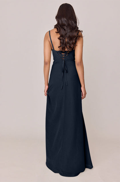 Ember Chiffon Dress | Made To Order | Navy Blue