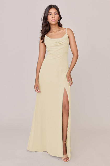 Ember Chiffon Dress | Made To Order | Pale Yellow