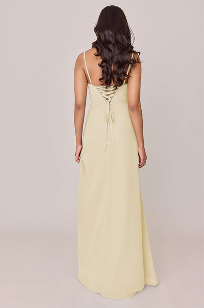Ember Chiffon Dress | Made To Order | Pale Yellow