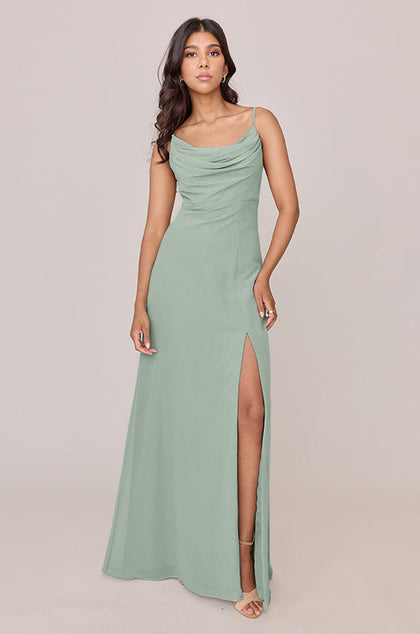 Ember Chiffon Dress | Made To Order | Sage