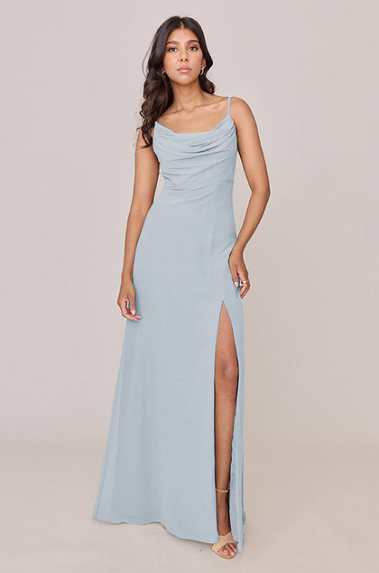 Ember Chiffon Dress | Made To Order | Sky Blue
