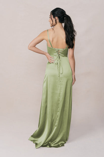 Ember Satin Dress | Made To Order | Matcha