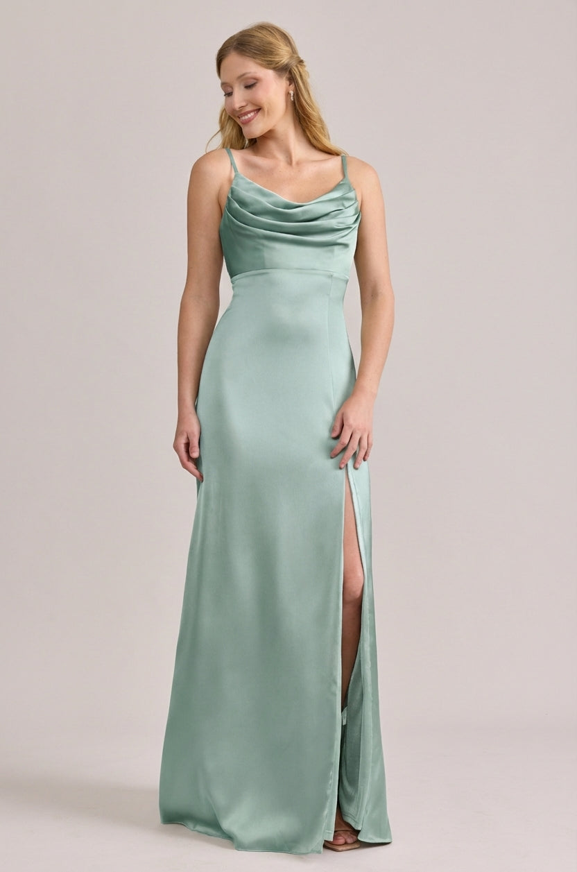 green emerald velvet dress Teal Satin Kimono Sleeve Maxi Dress - All Dresses main image 1