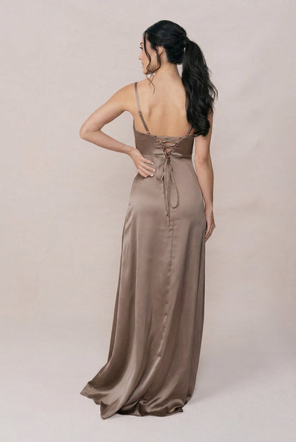Ember Satin Dress | Made To Order | Truffle