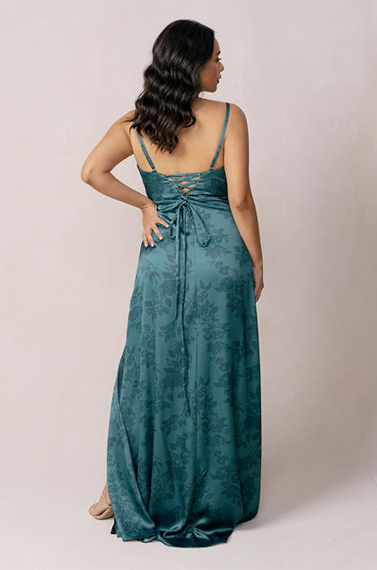 Model: Irene; Size: 10; Color: Emerald Bouquet