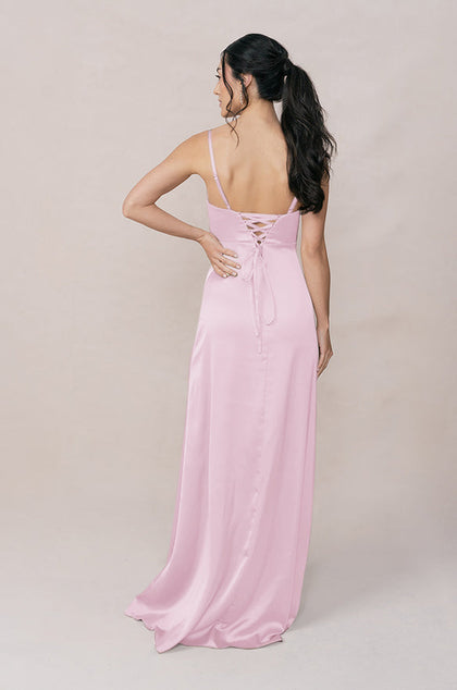 Ember Satin Dress | Made To Order | Baby Pink