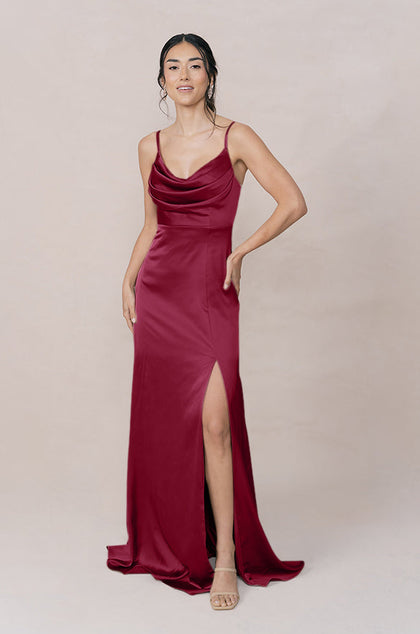 Ember Satin Dress | Made To Order | Berry