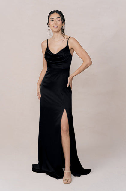 Ember Satin Dress | Made To Order | Black