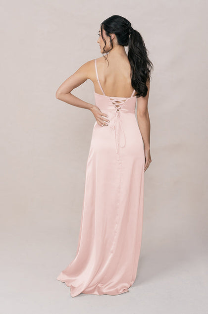 Ember Satin Dress | Made To Order | Blush