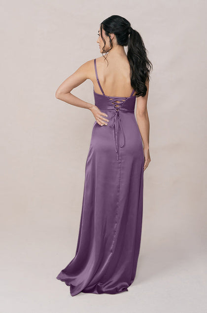 Ember Satin Dress | Made To Order | Dusty Plum