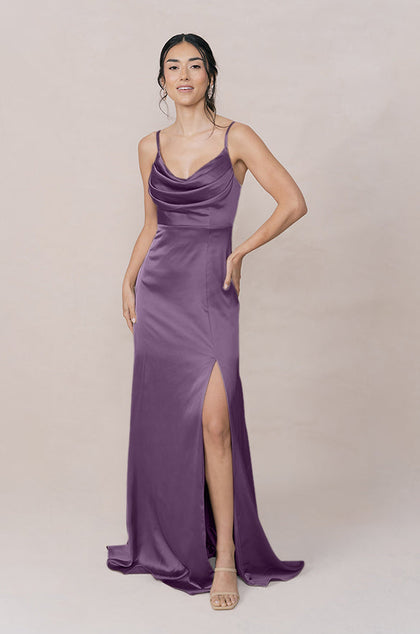 Ember Satin Dress | Made To Order | Dusty Plum