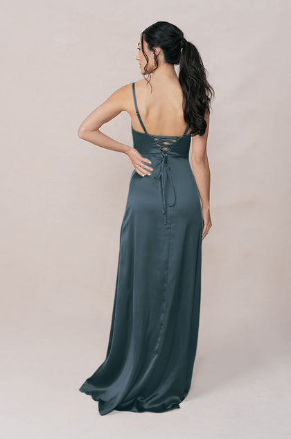 Ember Satin Dress | Made To Order | Eucalyptus