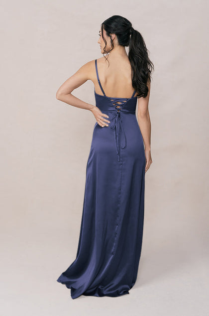 Ember Satin Dress | Made To Order | Indie Blue
