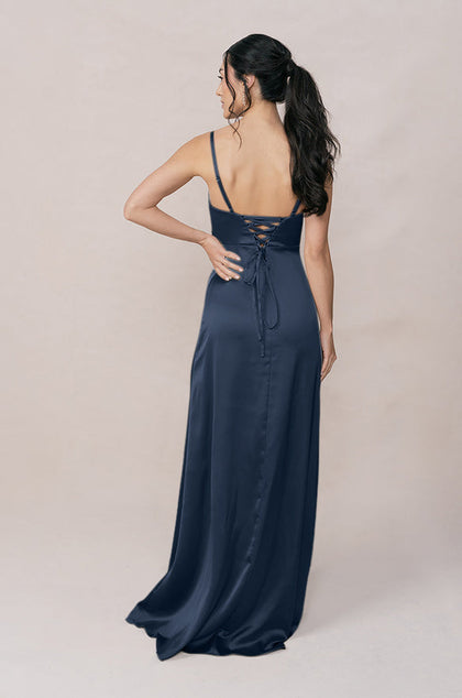 Ember Satin Dress | Made To Order | Romantic Blue
