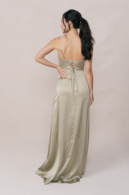 Ember Satin Dress | Made To Order | Silver Sage