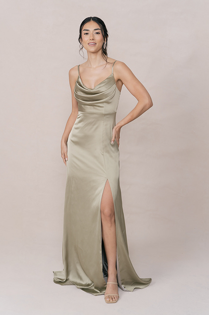 Ember Satin Dress | Made To Order | Silver Sage