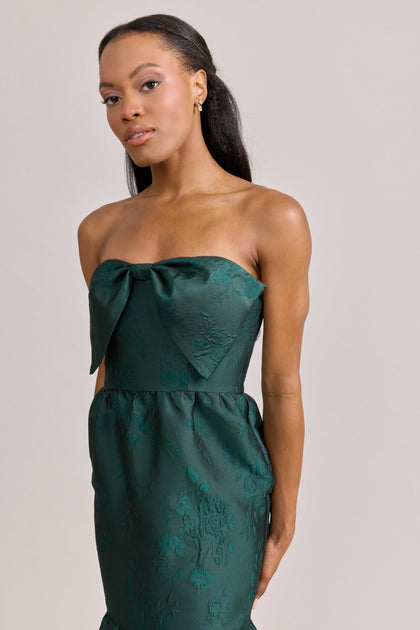 Esme Jacquard Dress | Made To Order | Classic Emerald
