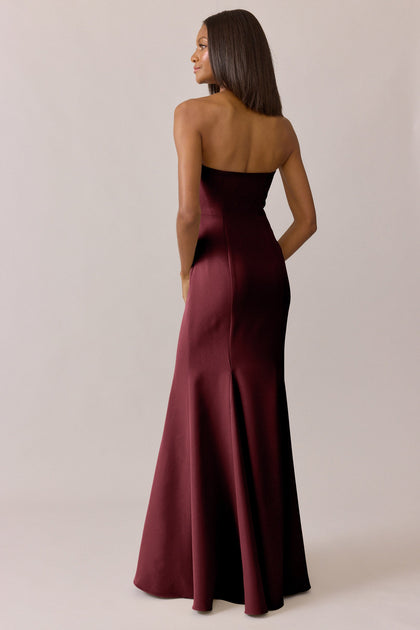 Estelle Crepe Dress | Made To Order | Cabernet