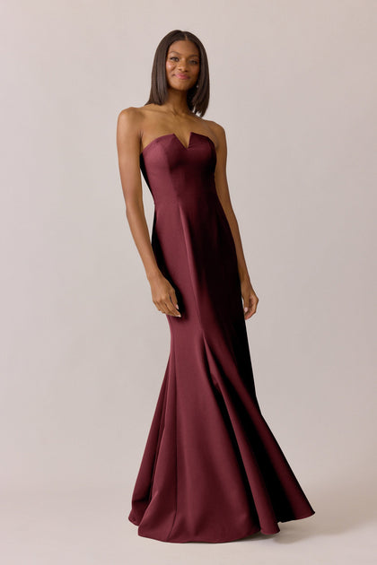 Estelle Crepe Dress | Made To Order | Cabernet