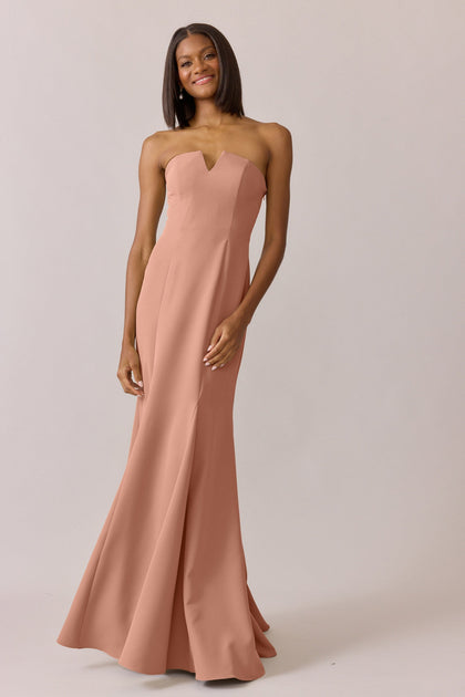 Estelle Luxe Crepe Dress | Made To Order | Desert Rose