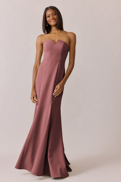 Estelle Crepe Dress | Made To Order | Dusty Rose
