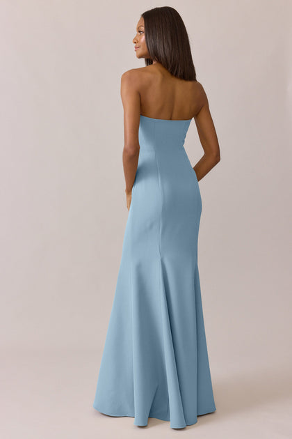 Estelle Crepe Dress | Made To Order | French Blue