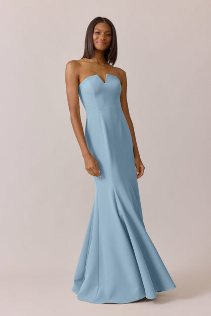 Estelle Crepe Dress | Made To Order | French Blue