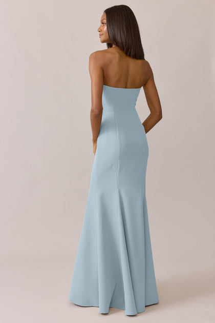 Estelle Crepe Dress | Made To Order | Light Blue