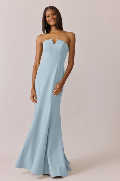 Estelle Crepe Dress | Made To Order | Light Blue